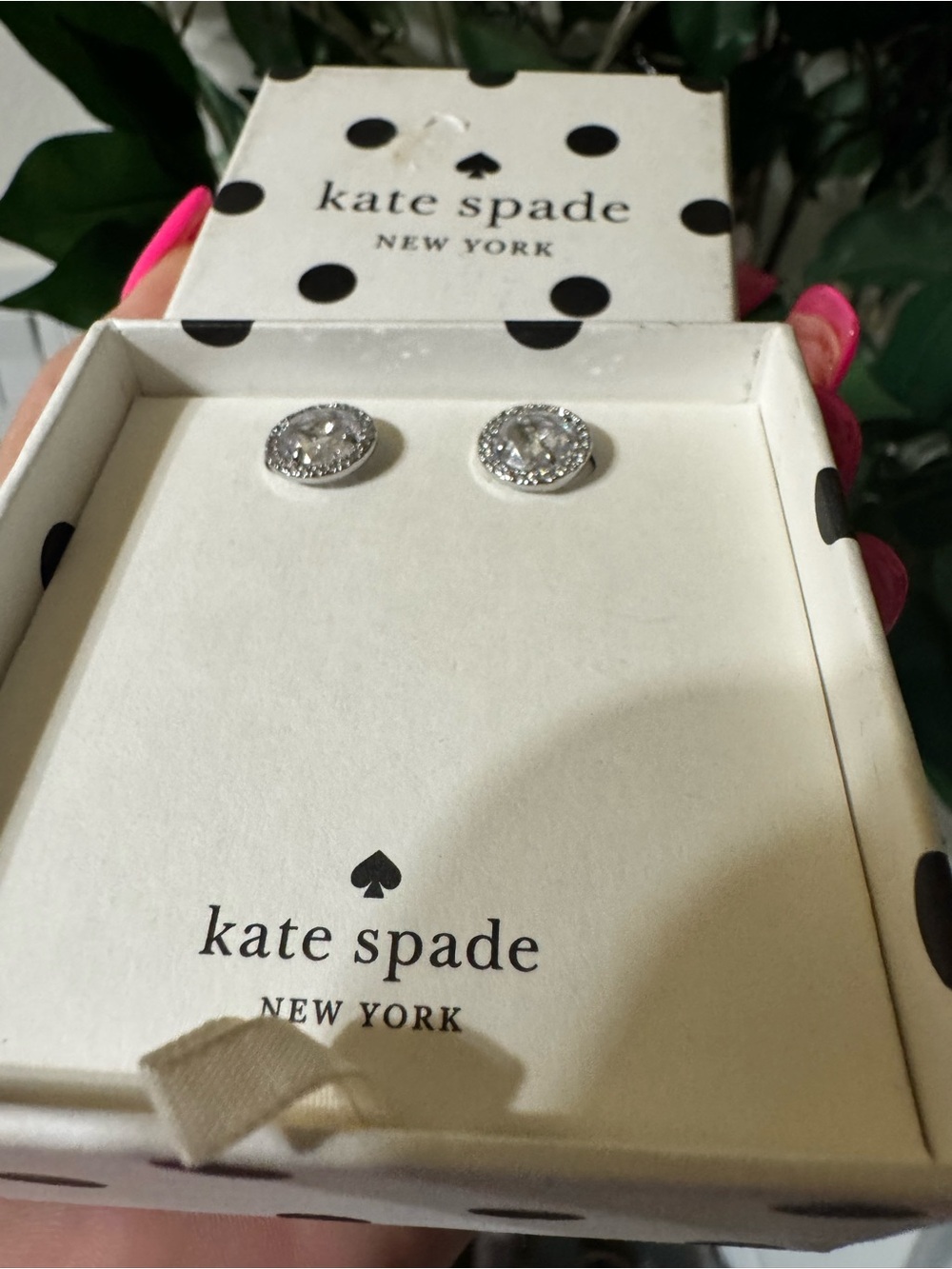 kate spade Silver Crystal round that sparkle earrings new 🆕